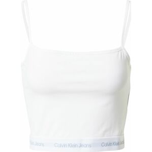 Calvin Klein Jeans Top světlemodrá / bílá