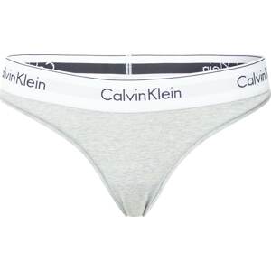 Calvin Klein Underwear Tanga šedý melír / černá / bílá