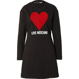 Love Moschino Šaty červená / černá / bílá
