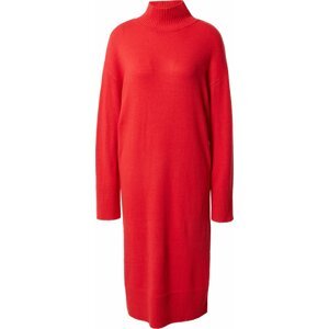 ESPRIT Úpletové šaty tmavě červená
