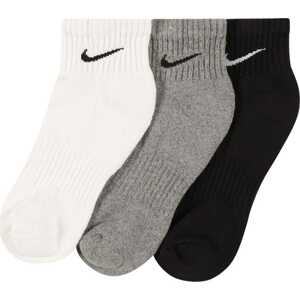 NIKE Sportovní ponožky 'EVERYDAY CUSH' šedý melír / černá / bílá