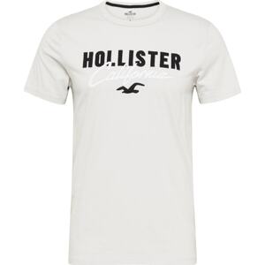 HOLLISTER Tričko šedá / černá / bílá
