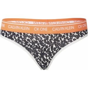 Calvin Klein Underwear Tanga béžová / oranžová / černá / bílá