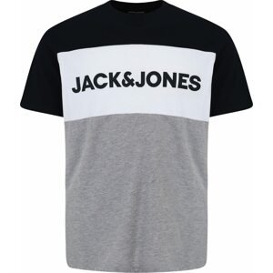 Jack & Jones Plus Tričko modrá / šedá / bílá