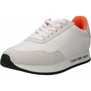 Calvin Klein Jeans Tenisky stříbrně šedá / mandarinkoná / černá / bílá