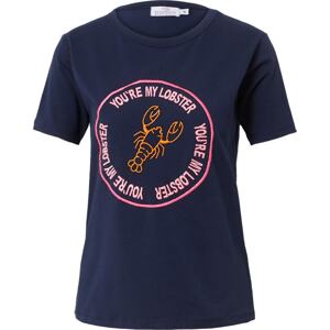 Zwillingsherz Tričko 'Sopie' námořnická modř / oranžová / pink / růžová