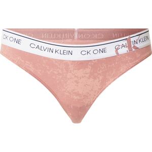 Calvin Klein Underwear Tanga růžová / černá / bílá