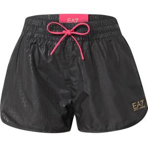 EA7 Emporio Armani Sportovní kalhoty pink / černá