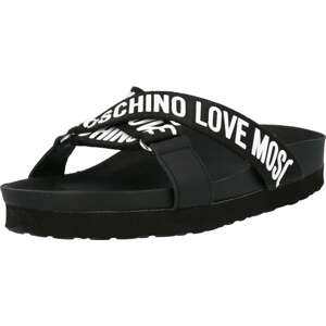 Love Moschino Pantofle černá / bílá