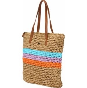 ROXY Nákupní taška 'TWILIGHT MOON' béžová / světlemodrá / světle fialová / oranžová
