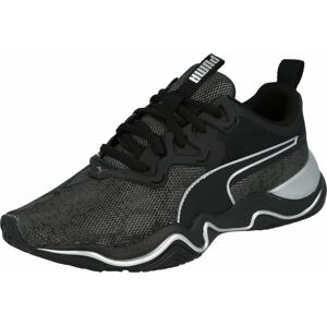 PUMA Sportovní boty černá / stříbrná