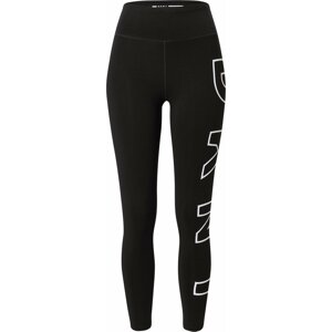 DKNY Performance Sportovní kalhoty černá / bílá