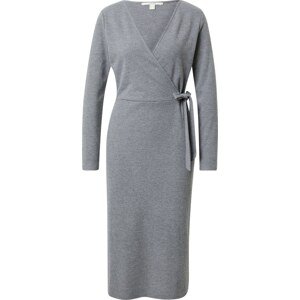 ESPRIT Úpletové šaty šedý melír