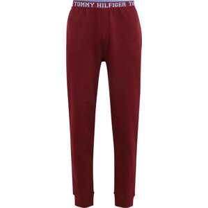 Tommy Hilfiger Underwear Pyžamové kalhoty modrá / vínově červená / bílá
