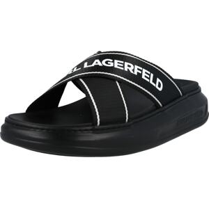 Karl Lagerfeld Pantofle 'KAPRI' černá / bílá