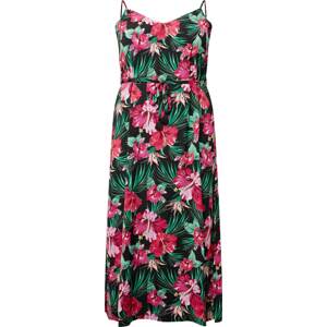 ONLY Curve Letní šaty 'LINDA' trávově zelená / pitaya / starorůžová / černá