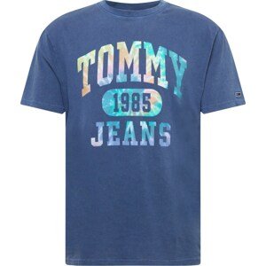 Tommy Jeans Tričko 'Collegiate' enciánová modrá / mix barev