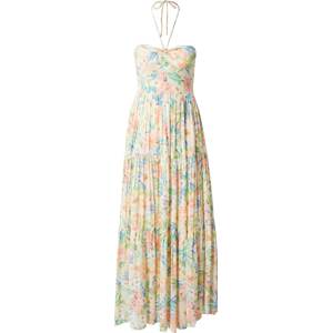 BILLABONG Letní šaty 'Lovely Sunset' kouřově modrá / světle zelená / meruňková / offwhite