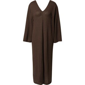 Monki Úpletové šaty tmavě hnědá