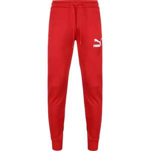 PUMA Kalhoty 'Iconic T7' červená / bílá