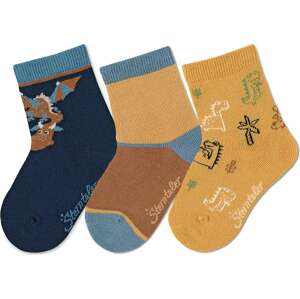 STERNTALER Ponožky kouřově modrá / tmavě modrá / zlatě žlutá / zelená / bílá