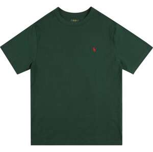 Polo Ralph Lauren Tričko tmavě zelená / ohnivá červená
