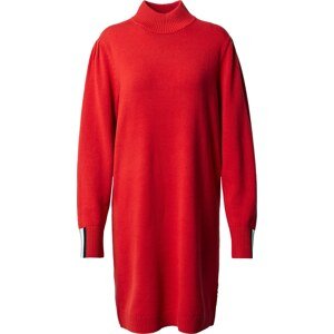 BOSS Orange Úpletové šaty 'Fuenta' béžová / červená / černá / bílá