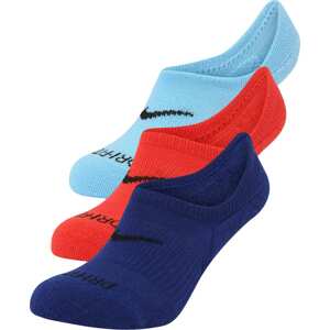 NIKE Sportovní ponožky marine modrá / světlemodrá / oranžově červená / černá