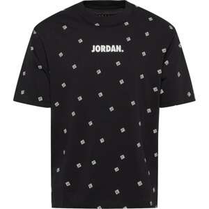 Jordan Funkční tričko světle šedá / černá / bílá