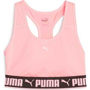 PUMA Sportovní podprsenka pink / černá / bílá