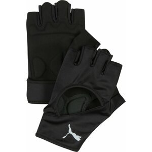 PUMA Sportovní rukavice černá / bílá
