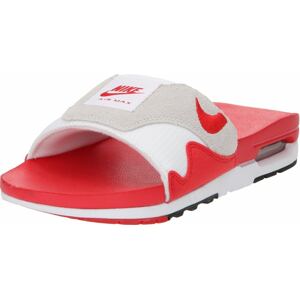 Nike Sportswear Pantofle světle šedá / červená / bílá