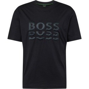 BOSS Green Tričko antracitová / černá