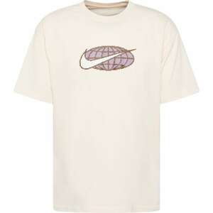 Nike Sportswear Tričko starobéžová / mokka / světle fialová / bílá