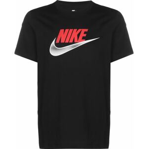 Nike Sportswear Tričko 'Futura' šedá / červená / černá / bílá