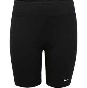 Nike Sportswear Kalhoty 'W NSW LEGASEE BIKE SHORT PLUS' černá / bílá