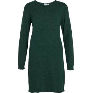 VILA Úpletové šaty 'Ril' zelená / bílá