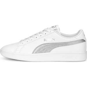 PUMA Sportovní boty 'Smash' stříbrně šedá / bílá