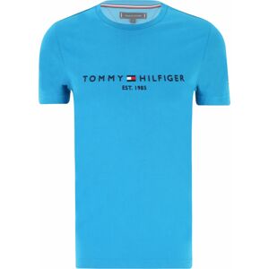 TOMMY HILFIGER Tričko námořnická modř / azurová modrá / červená / bílá