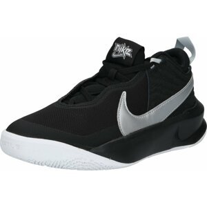 Sportovní boty 'Team Hustle D 10' Nike stříbrně šedá / černá / bílá