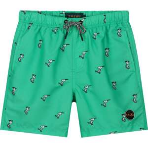 Plavecké šortky 'Snoopy Happy Skater' Shiwi zelená / černá / bílá