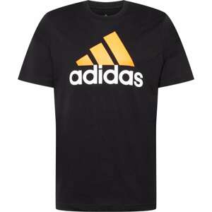 Funkční tričko 'Essentials Big Logo' ADIDAS SPORTSWEAR zlatě žlutá / černá / bílá