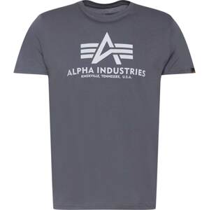 Tričko alpha industries tmavě šedá / bílá