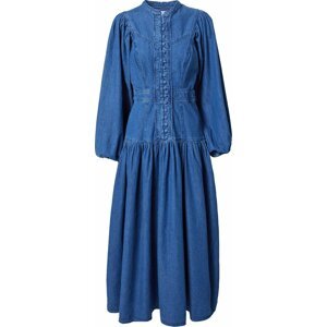 Košilové šaty 'Western' Warehouse modrá džínovina