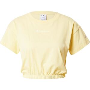 Funkční tričko Champion Authentic Athletic Apparel pastelově žlutá / bílá