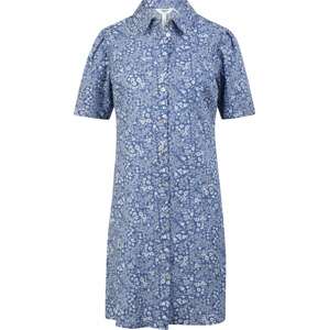 Košilové šaty 'MIE' OBJECT Petite modrá džínovina / bílá