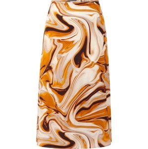 Sukně Rich & Royal béžová / krémová / čokoládová / oranžová