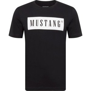 Tričko 'Alex' mustang černá / bílá