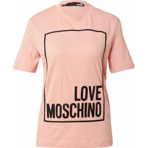 Tričko Love Moschino světle růžová / černá