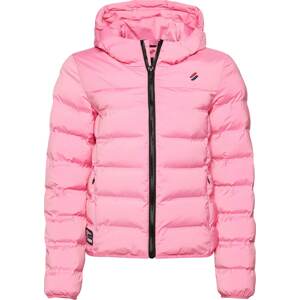 Zimní bunda Superdry světle růžová